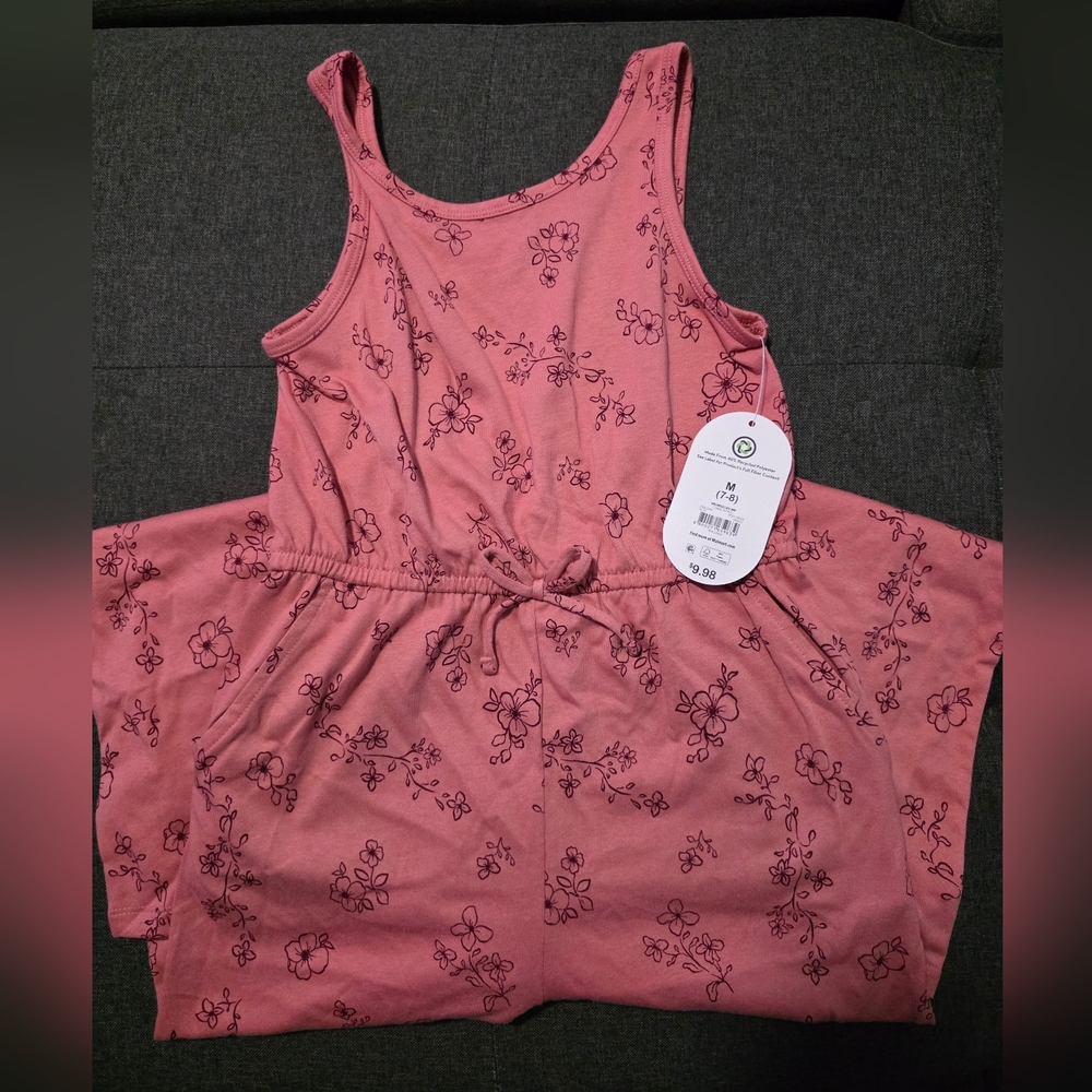 Pink Floral Sleeveless Dress